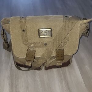 Triple Tree Canvas Messenger Bag